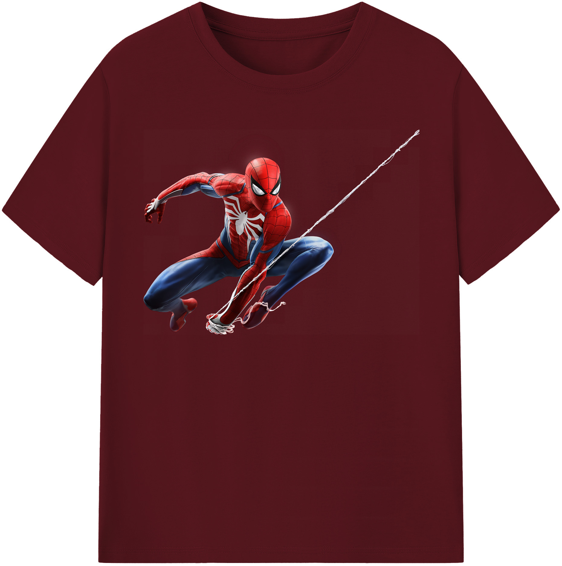 （画像用） Spider Man スパイダーマン 綿100％半袖Tシャツ（フロントプリント）